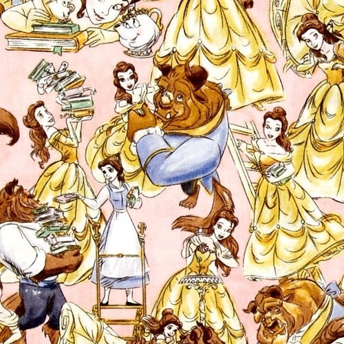 Beauty and The Beast fabric tablecloth